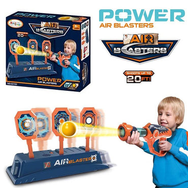 Kids Foam Ball Air Powered Toy Gun Set with Target