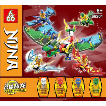 Tornado Gyro: Thunder Ninjas Lego Set - 4 Heroic Ninja Characters