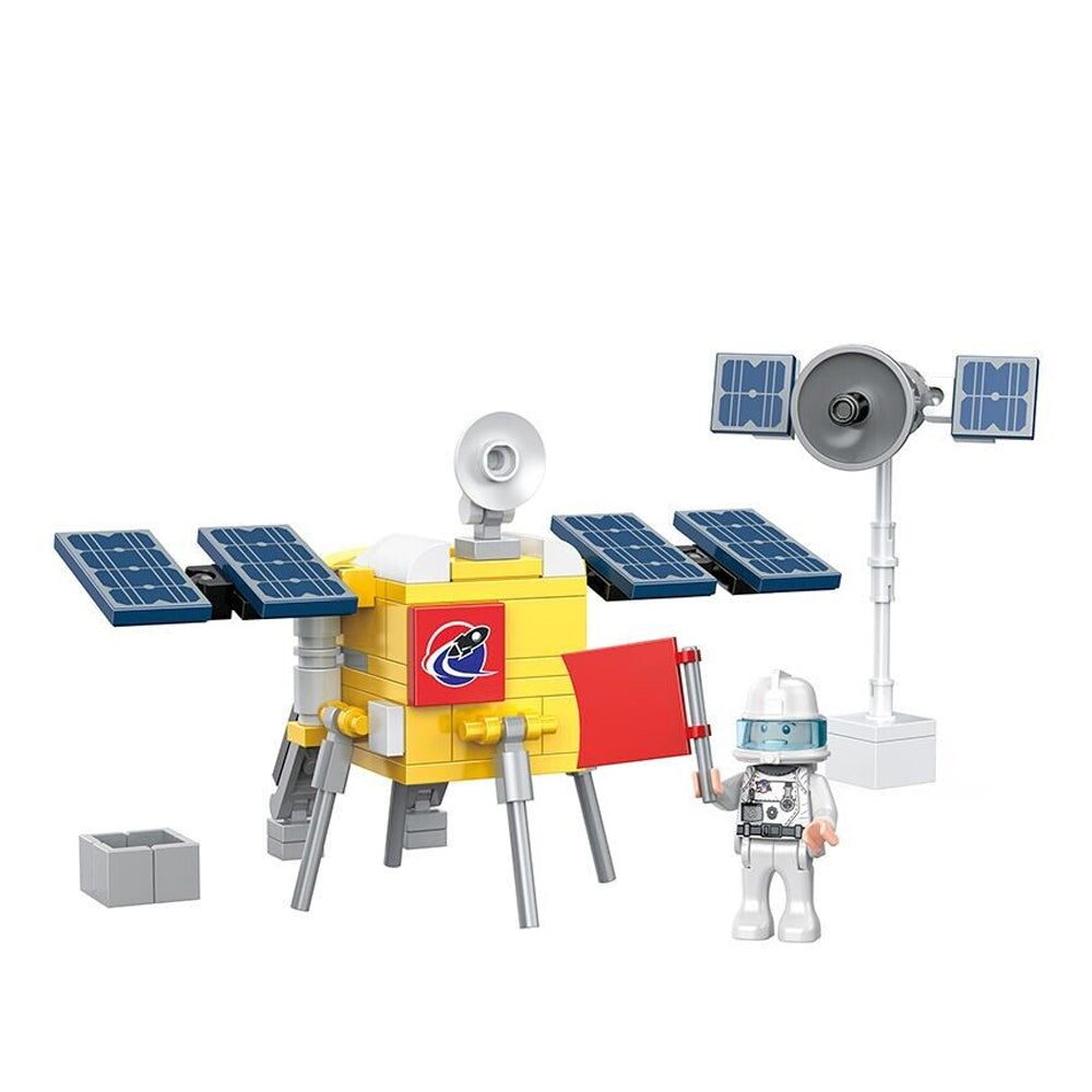 Kids Space Build Bricks Toy - Satellite Landing on Moon