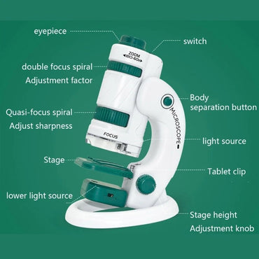 Green Pocket Microscope for Kids - Explore the Unseen World