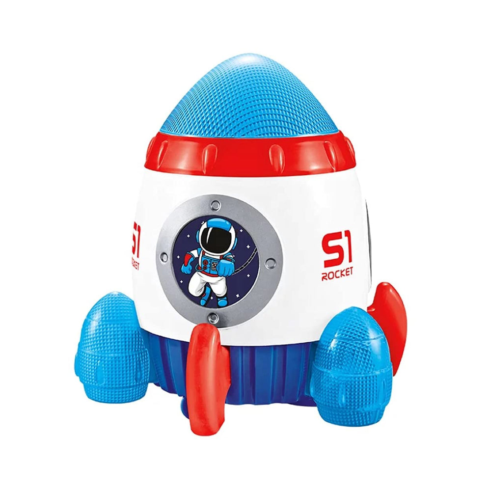 (Net) Electric Rocket Spaceship Toy - Rotating Music and Lights for Creative Play