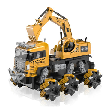 ( NET) Rechargeable Remote Control Truck-Bulldozer with Robotic Wheels