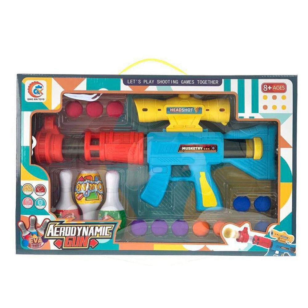 Balls Aerodynamic Gun Toy - Kids' Plastic Shooting Gun Toy