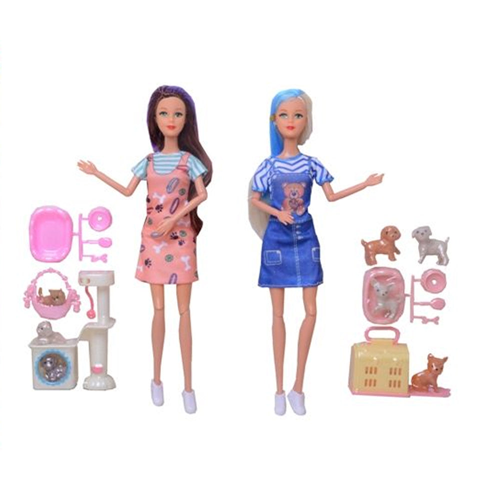 Barbie Doll with Pet Care Set