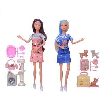 Barbie Doll with Pet Care Set