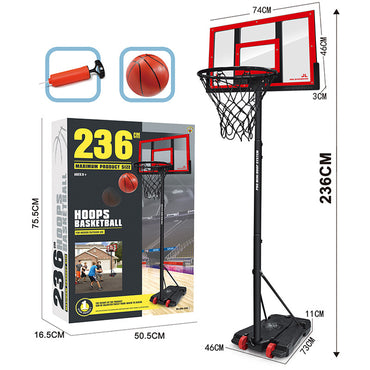 (Net) Adjustable Kids' Basketball Hoop Set - Portable Outdoor Game Toy