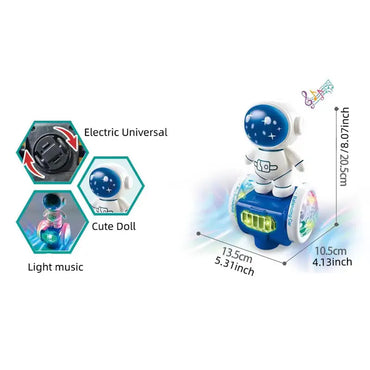 (Net) Balanced Astronaut Space Set: Kids B/O Rotation Car & Sliding Robot Toy