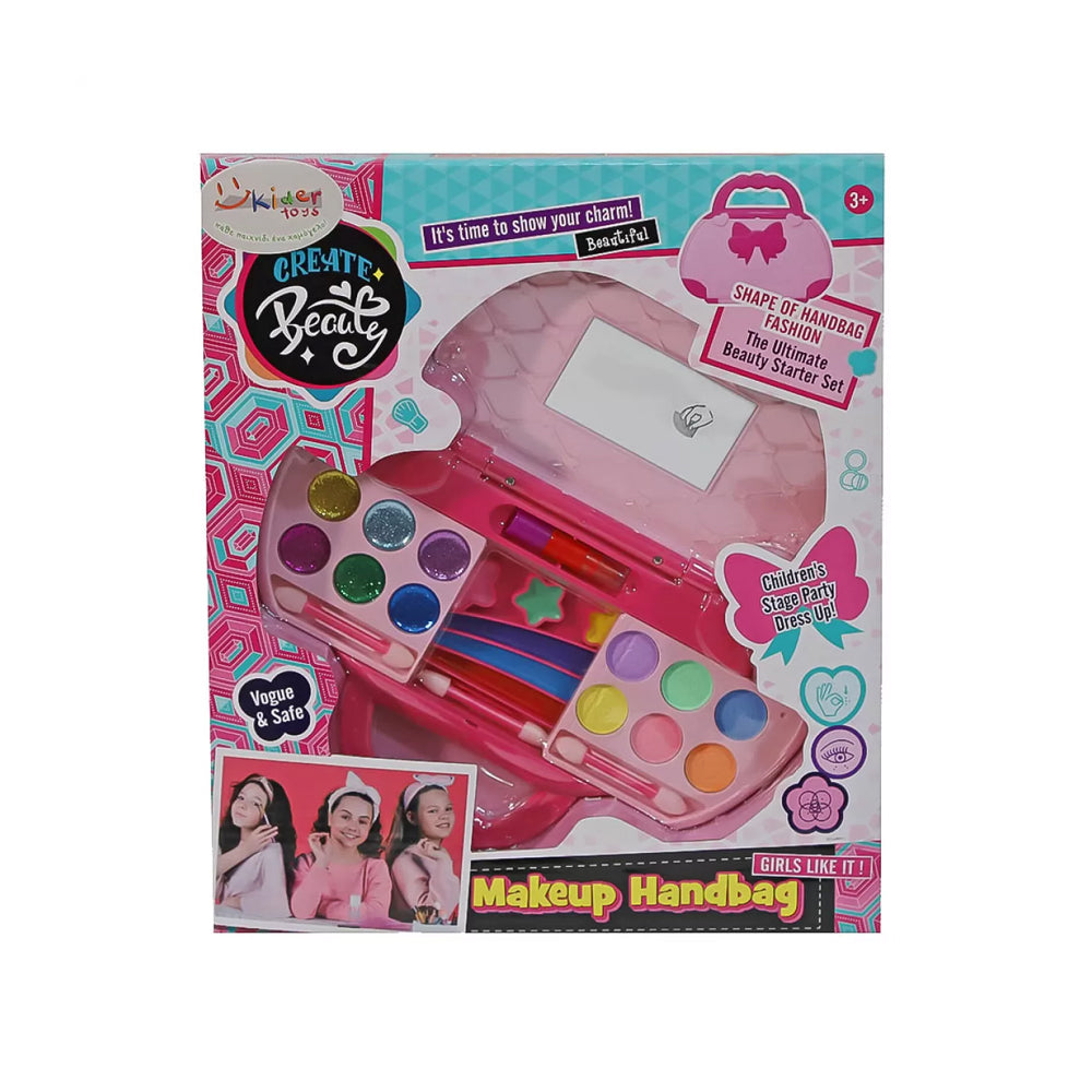 Girls Beauty Makeup Products Toy Game - Kids Cosmetic Kit with Handbag