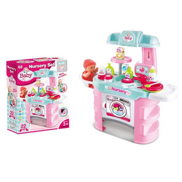 (Net) Deluxe Kitchen Playset with Nursery - Where Caring Meets Culinary Adventures