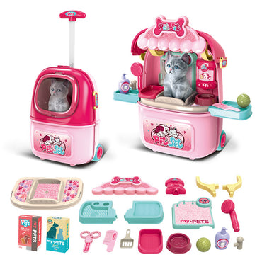 (Net) Pet Cat Pretend Play Set - Interactive Learning for Girls of All Ages