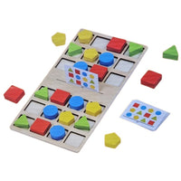 Wooden Shape Color Matching Board Game / KL1800