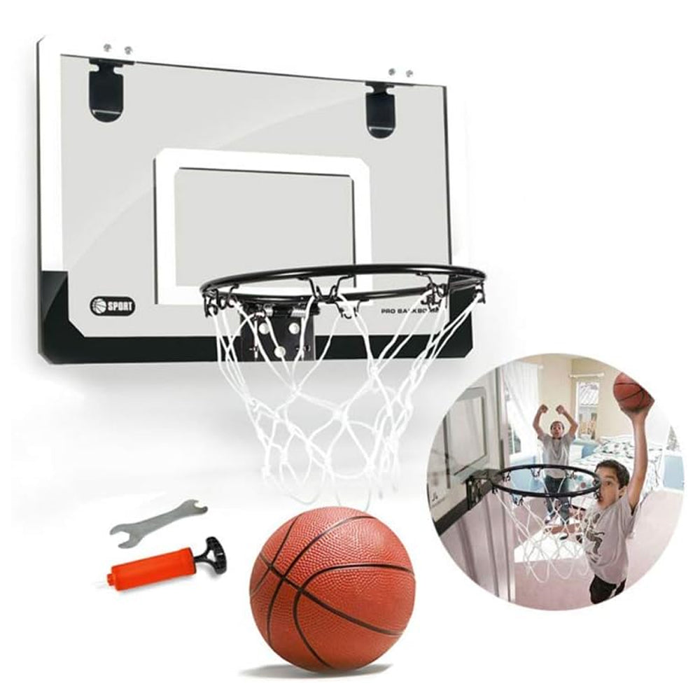 (Net) Indoor Electronic Scoring Basketball Hoop Toy for Kids