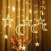 (Net) 3M Star and Moon Curtain String Light
