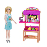 11.5 Inch Beauty Doll - Kitchen and Grocery Shopping Playset