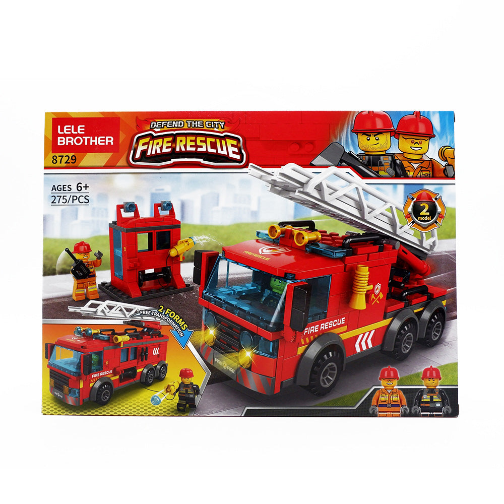 Fire Rescue Assembly DIY Building Blocks - Educational Fire Fighting Truck Toy