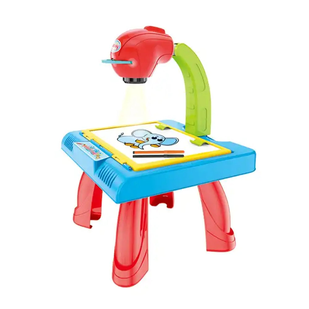 Kids' Magnetic Drawing Table Set with Lamp Projection Light