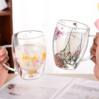 (Net)Insulated Flower Glass Mug