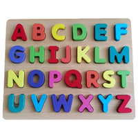 Early Educational Wooden Puzzle - Shape, Numbers, Letters, and Math