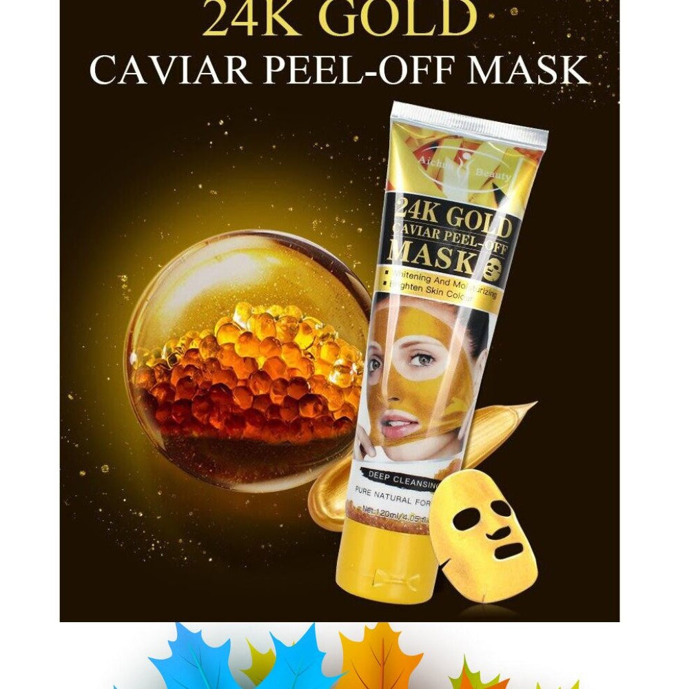 (NET) Aichun Beauty Whitening 24k Gold & Cavior Peeling Off Mask Cleansing Natural Facial  sk/219128