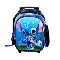 (Net) Stitch Trolley Backpack With Pencil Case