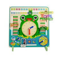 Wooden Multifunctional Calendar Clock