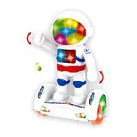 (Net) Space Astronaut Robot Toy with 3D Lights and Music, Bump & Go Action