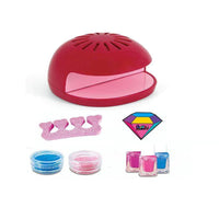 Creative 3-in-1 Children's Nail Art Kit with LED Lamp and Glitter