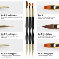 Nail Brush  Home for Nail Art UV Gel Brush Nail Accessories Acrylic Fingernails