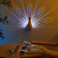 (Net)Peacock LED Wall Lamp With Remote Control