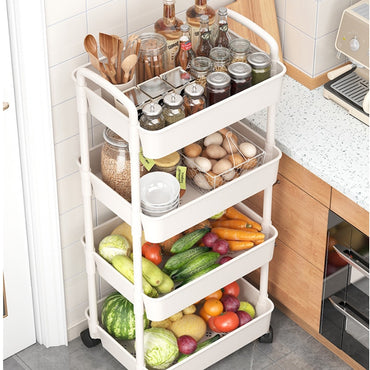 (Net) 4 Layer Multifunctional Floor Storage Rack