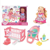 (Net)14 Inch Baby Doll Set With 12 Sound