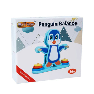 Wooden Penguin Balance Seesaw Game Educational Math Counting Number Board