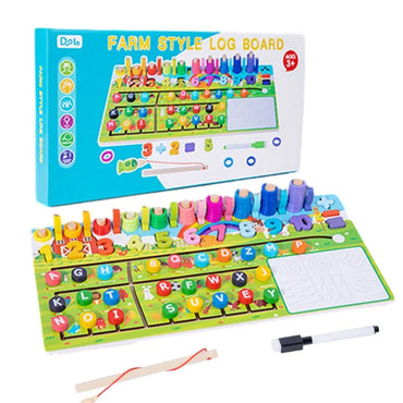 Farm Logarithmic Board With Maze Wooden