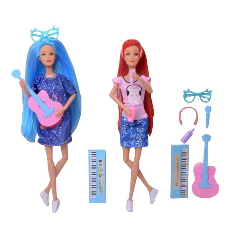 Musical Doll Set - Multi-Character Role-Play with Instruments