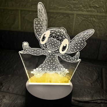 Stitch 3d Creative Visualization Lamp Stitch