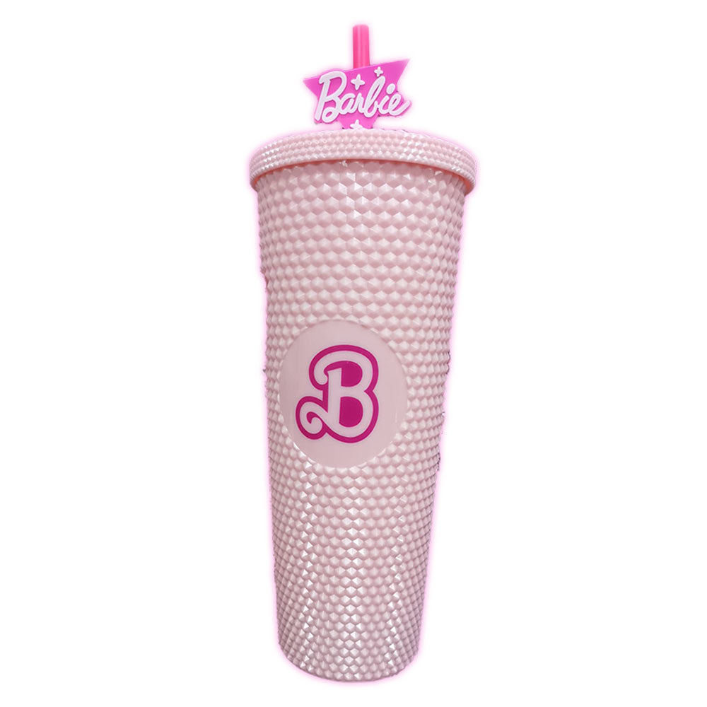(NET) Barbie Tumbler Bottle Double Wall Cup With Straw 750 ML