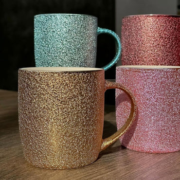 (Net) Shiny Ceramic Mug - 350ml of Elegance and Versatility