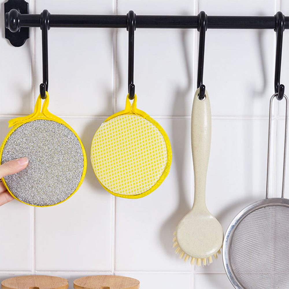 (NET)Double Sided Dishwashing Sponge For Kitchen Dish Washing Cleaning Sponge Kitchen Accessories Wipe Dish Cleaning Tools