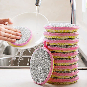 (NET)Double Sided Dishwashing Sponge For Kitchen Dish Washing Cleaning Sponge Kitchen Accessories Wipe Dish Cleaning Tools