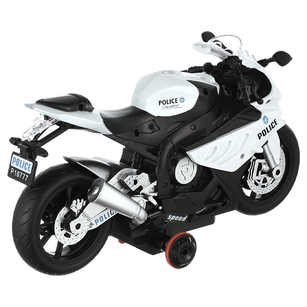 ( NET)  Remote Control Police Motorcycle - Rechargeabl