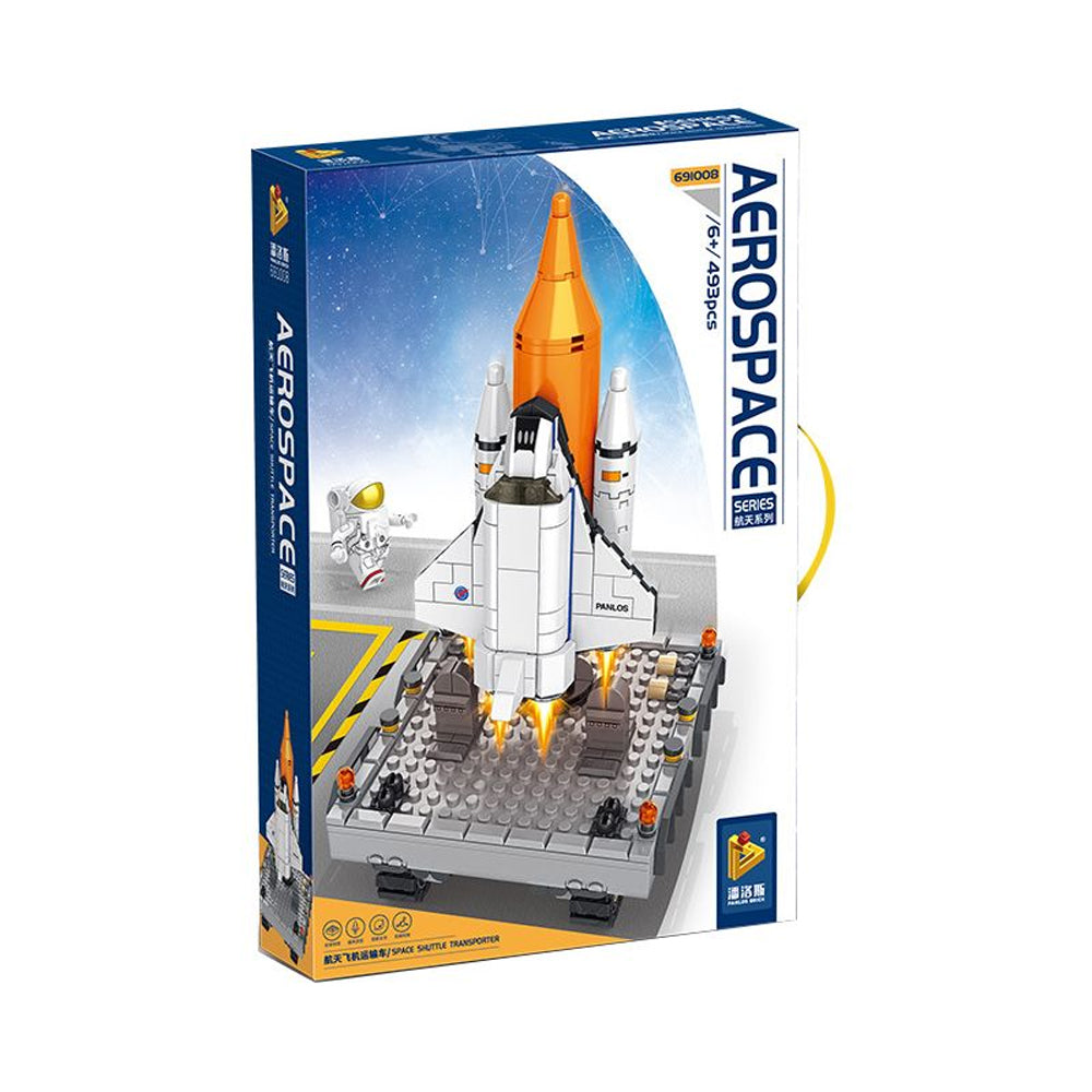 Plastic Building Blocks Space Shuttle - 493 PCS Aerospace Rocket Set for Kids