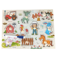 Educational Wooden Peg Board With Base Image & Whiteboard & Marker