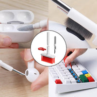 (net) Keyboard Cleaner Brush 5 in 1 Keyboard Cleaning Brush Kit, Multifunctional Keyboard Earphone Cleaner KeyCaps Puller