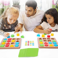 Wooden Shape Color Matching Board Game / KL1800