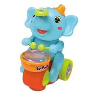 Cute Musician Elephant Toy with Flashing Lights and Music