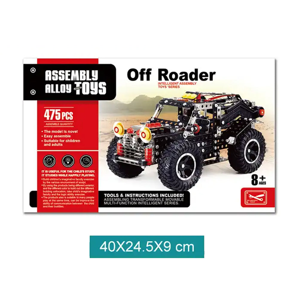 Utv Blocks Set 475-Piece Metal Off-Roader DIY Building Blocks Se