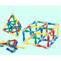 Magnet Stick and Balls construction Magnetic Bars Metal Balls Satisfaction Extreme Pressure Relief Magnetic Games 128 pcs