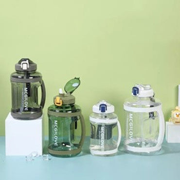 (Net) Plastic Water Cup With A Portable Handle Leak-proof And Sealable