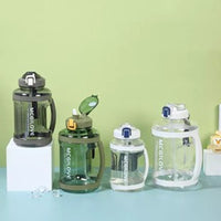 (Net) Plastic Water Cup With A Portable Handle Leak-proof And Sealable