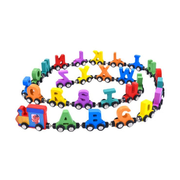 Wooden Magnetic Alphabet Train Set